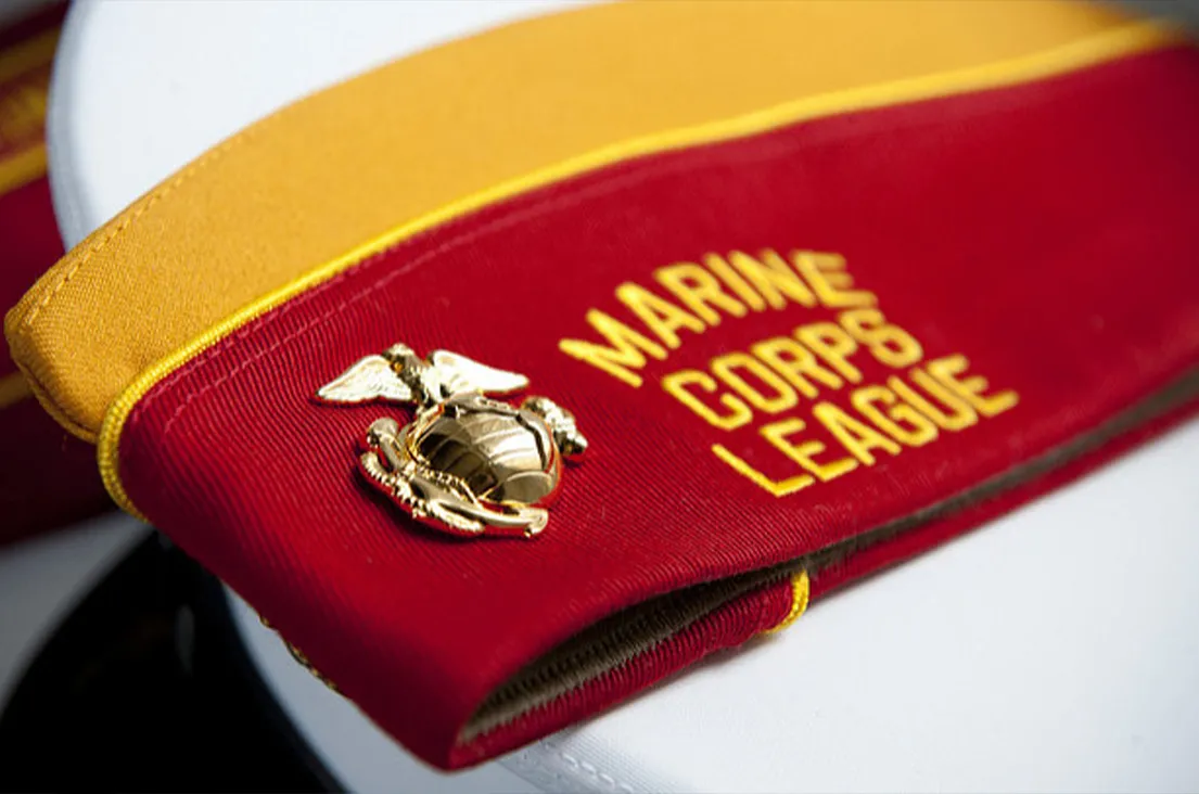 Marine Corps League cover and Eagle, Globe and Anchor emblem
